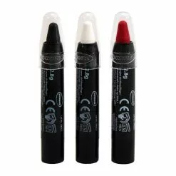 Kit De 3 Crayons 2.8g - Noir - Blanc - Rouge -Halloween Costumes Ventes kit de 3 crayons 28gr noir blanc rouge 2