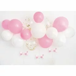 Kit De Ballons Latex Pour Arche Ballons Rose Blanc Transparent