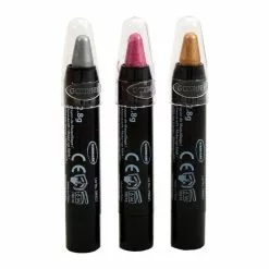 Kit De Maquillage 3 Crayons 2.8g - Or Argent Rose -Halloween Costumes Ventes kit de maquillage 3 crayons 28gr or argent rose 2