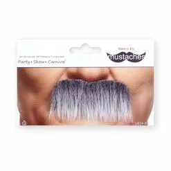 Moustache Brosse - Grise (007) -Halloween Costumes Ventes moustache brosse 007 grise 2