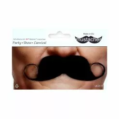 Moustache Noire Elegante 90 Mm (037) -Halloween Costumes Ventes moustache elegante 037 noir brillant 90 mm 2
