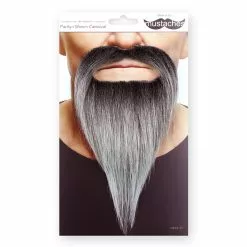 Moustache Et Barbe Sorcier - Noire Et Blanche (134) -Halloween Costumes Ventes moustache et barbe sorcier 134 noire et blanche 2