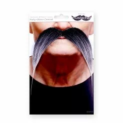 Moustache Gauloise - Noire Mèché (030) -Halloween Costumes Ventes moustache gauloise 030 noir meche de bla nc 2