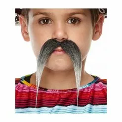 Moustache Mexicain Enfant - Grise Méché (S030)