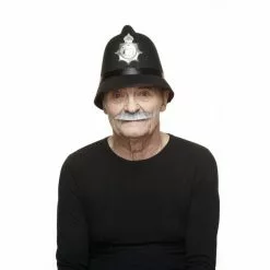 Moustache Policier - Noire Et Blanche (105)