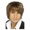 Perruque Boy Band, Brune, Style Court