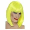 Perruque Glam, Jaune Fluo, Cheveux Courts, Dégradés Avec Frange