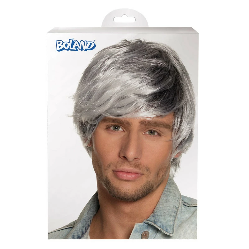 Perruque Tyler - Noire Et Blanche 2 Perruque Tyler - Noire Et Blanche – Image 2