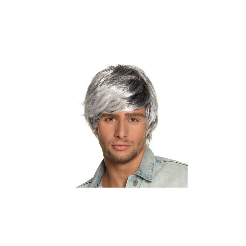 Perruque Tyler - Noire Et Blanche 1 Perruque Tyler - Noire Et Blanche