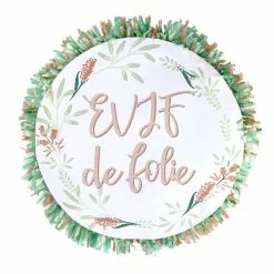 Pinata à Tirer 2 Faces EVJF DE FOLIE Diamètre 30cm