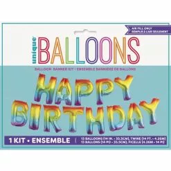 Bannière Lettres Happy Birthday RAINBOW Banner Kit, 36cm