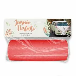 Rouleau Tulle ROUGE 15 Cm X 9 Mètres