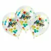 3 Ballons JOYEUX ANNIVERSAIRE Confettis Papier Multicolores