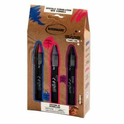 Kit De 3 Crayons 2.8g - Bleu - Rose - Violet -Halloween Costumes Ventes set de 3 crayons 28gr bleu rose v iolet 2