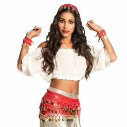Set Gypsy Rouge Bandeau, Bracelets Et Ceinture -Halloween Costumes Ventes set gypsy rouge bandeau bracelets et c einture 2