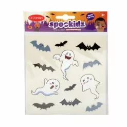 Autocollants Visage Enfant HALLOWEEN Spookids - 3 Assortis -Halloween Costumes Ventes spookidz kids face stickers 3 ass 3
