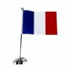 Support + Drapeaux De Table 15x21cm Tissu Polyester 75D