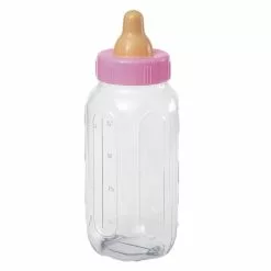 Tirelire Biberon Rose Hauteur 28 Cm